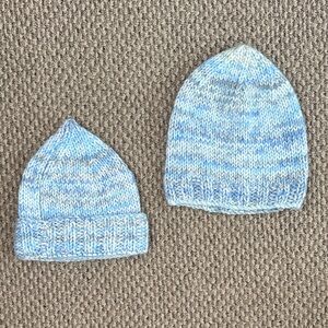 Matching Set Knit Beanies